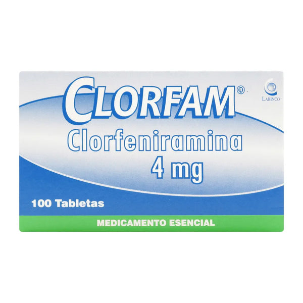 Clorfam 4 Mg Tableta X 10 Und (Clorfeniramina)