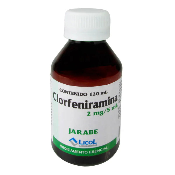 Clorfeniramina 2 Mg/ 5 Ml (Licol) Frasco X 120 Ml (Clorfeniramina Maleato)