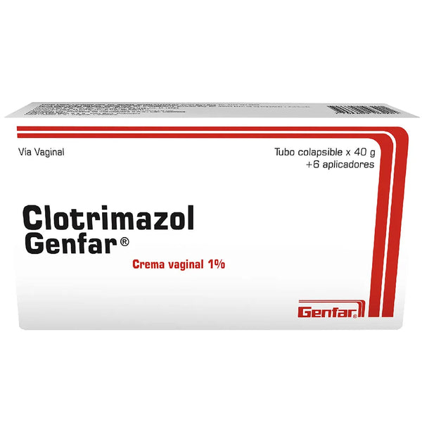 Clotrimazol Crema Vaginal 1% Aplicador (Genfar) Tubo X 40 Grs (Clotrimazol)