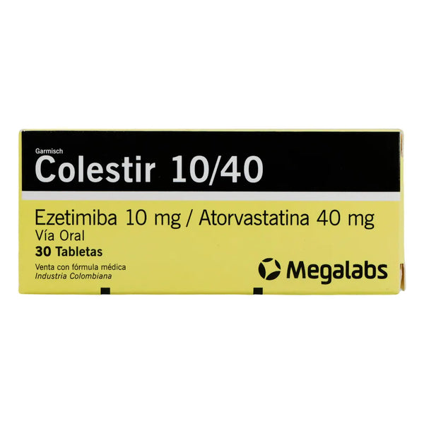 Colestir 10/40 Mg X 30 Tabletas Caja X 40 Mg