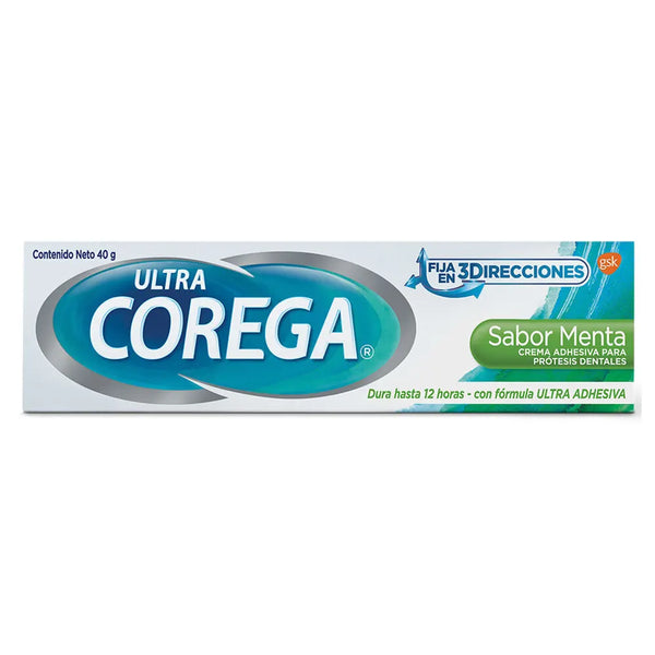 Corega Crema Adhesiva Para Protesis Dental Sabor Menta Tubo X 40 Gr