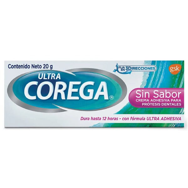 Corega Crema Adhesiva Para Protesis Dental Sin Sabor Tubo X 20 Gr