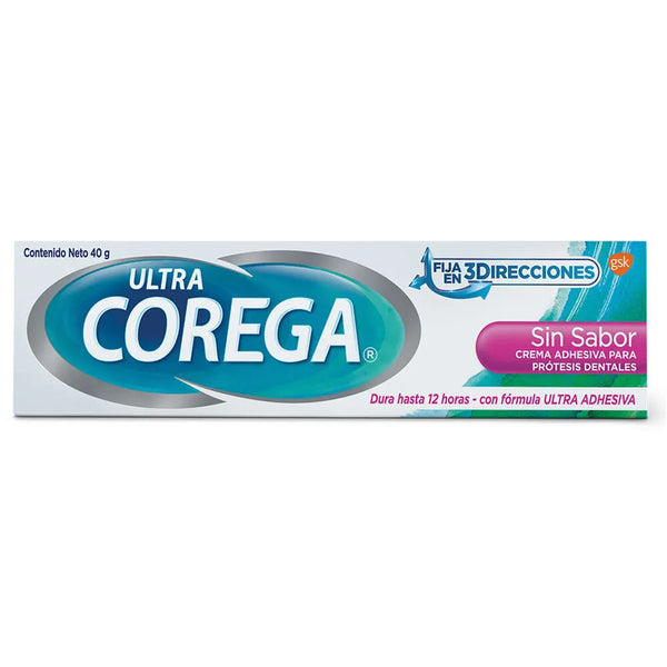 Corega Crema Adhesiva Para Protesis Dental Sin Sabor Tubo X 40 Gr