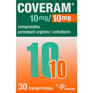 Coveram 10/10 Mg Frasco X 30 Tab (Amlodipino - Perindopril)