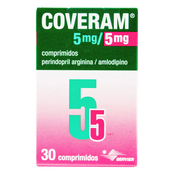 Coveram 5/5 Mg Caja X 30 Tab (Amlodipino - Perindopril)
