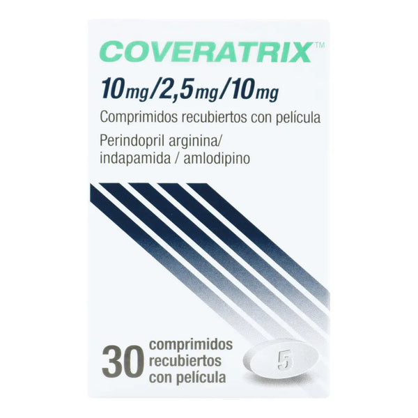 Coveratrix 10Mg/2.5Mg/10 Mg Caja X 30 Tab (Perindopril - Indapamida - Amlodipino)