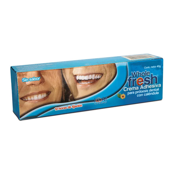 Crema Adhesiva Para Protesis Dental Whole Fresh Sin Sabor Tubo X 40.00 Grs