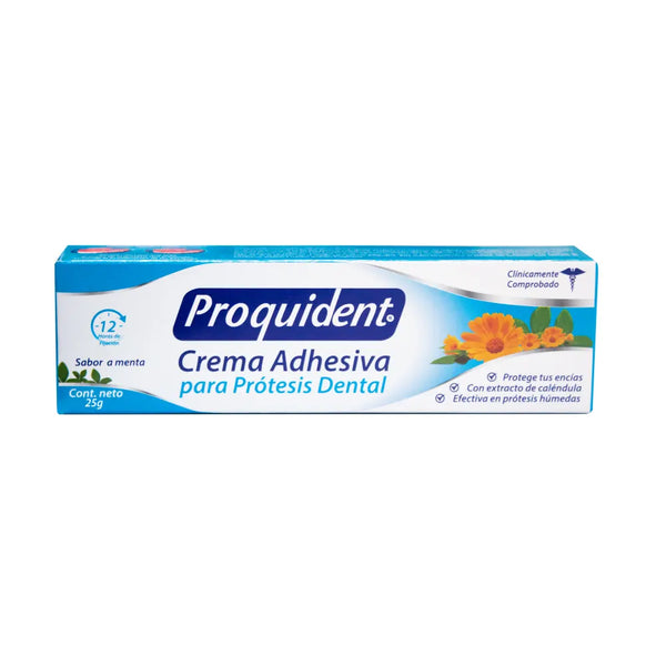 Crema Adhesiva Proquident Para Protesis Dental Menta Tubo X 25 Gr