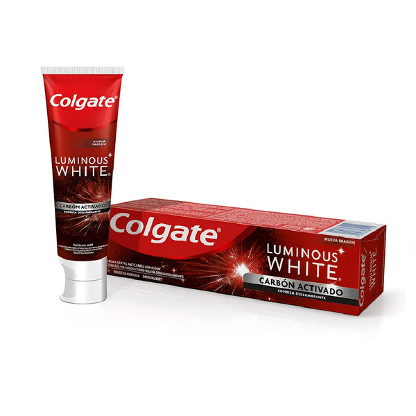Crema Dental Blanqueadora Colgate Luminous White Carbon Tubo X 75 Ml