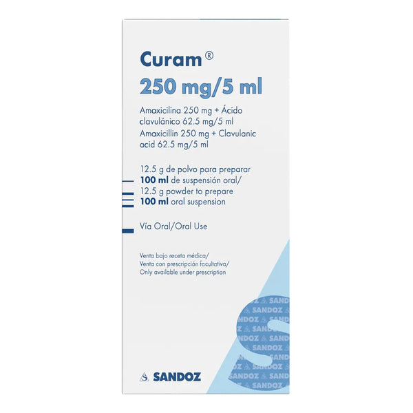 Curam 250 Mg Frasco X 100 Ml (Amoxicilina - Acido Clavulanico)