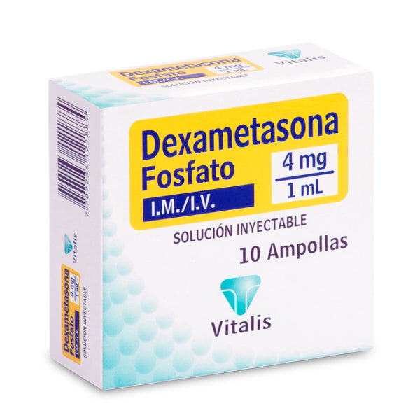 Dexametasona 4 Mg/1 Ml 10 Ampollas Vt (Dexametasona)