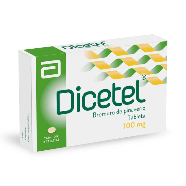 Dicetel 100 Mg Caja X 14 Tab (Bromuro De Pinaverio)