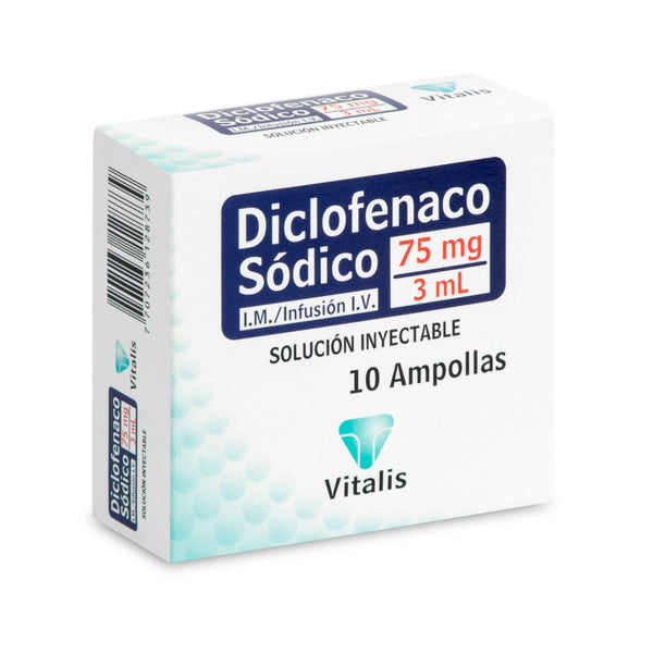 Diclofenaco 75 Mg/3 Ml 10 Ampollas Vt (Diclofenaco)