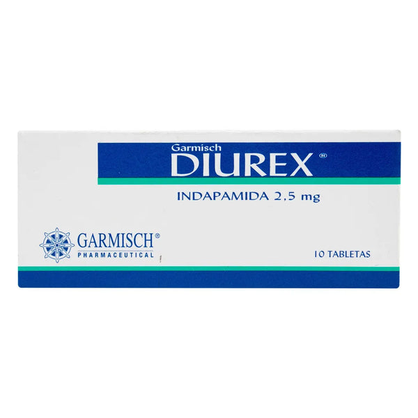 Diurex 2.5 Mg 10 Tabletas (Indapamida)