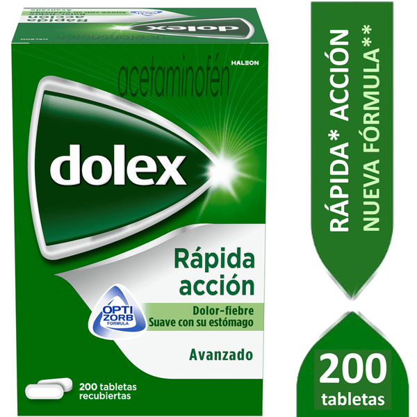 Dolex Rapida Accion Avanzado 500 Mg X 200 Tabletas