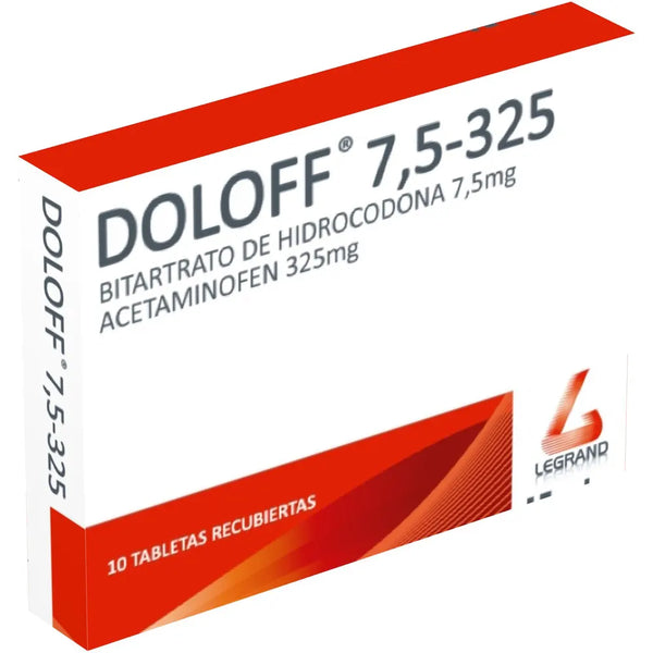 Doloff 7.5-325 Mg Caja X 10 Tab (Acetaminofen - Hidrocodona)