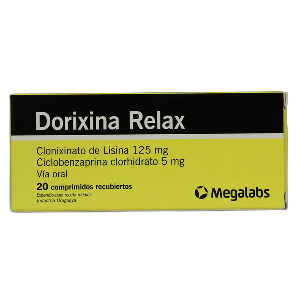 Dorixina Relax Comp Caja X 20 Tab (Clonixinato De Lisina - Ciclobenzaprina)