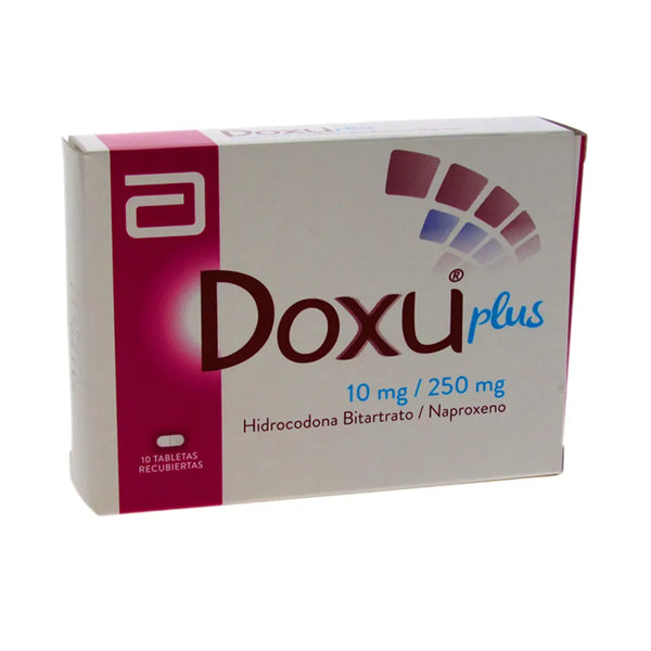Doxu Plus 10/250 Mg Caja X 10 Tab (Bitartrato De Hidrocodona - Naproxeno)