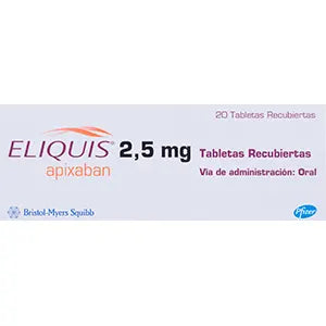 Eliquis 2.5 Mg Caja X 20 Tab (Apixaban )