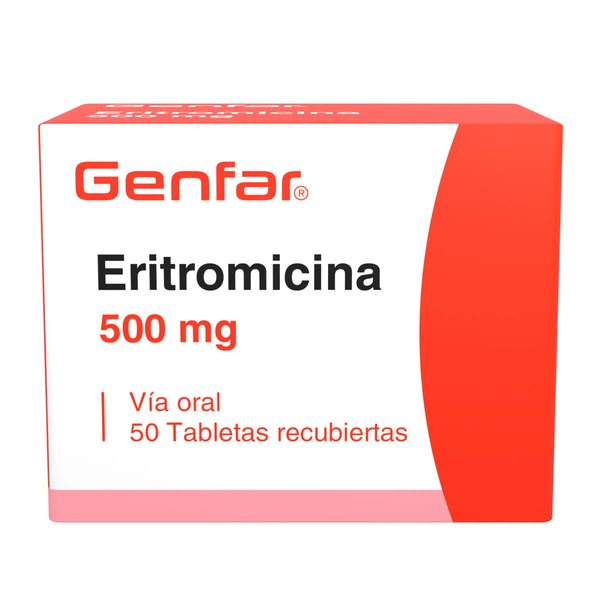 Sobre x 10 Tableta Eritromicina 500 Mg (Genfar)