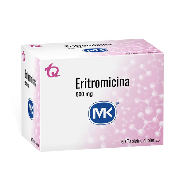 Eritromicina 500 Mg (Mk) Caja X 50 Tab (Eritromicina)
