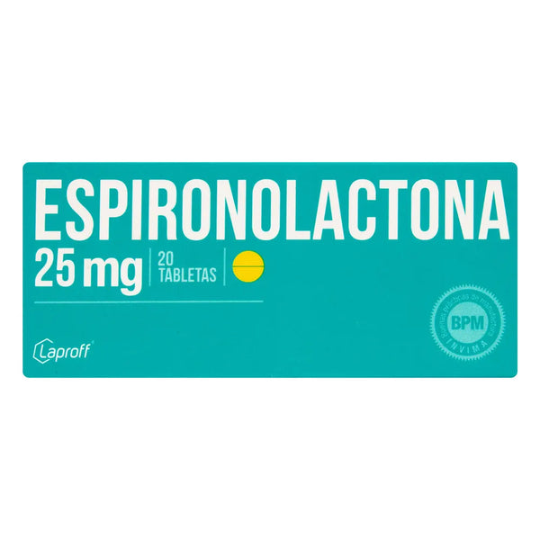 Espironolatona 25 Mg Tableta X 20 Und (Espironolactona)