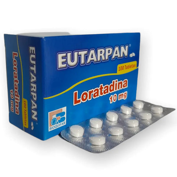 Eutarpan (Loratadina) 10 Mg x 100 Tabletas