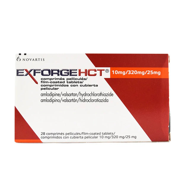 Exforge Hct 10/320/25 Caja X 28 Tab (Amlodipino - Valsartan - Hidroclorotiazida)