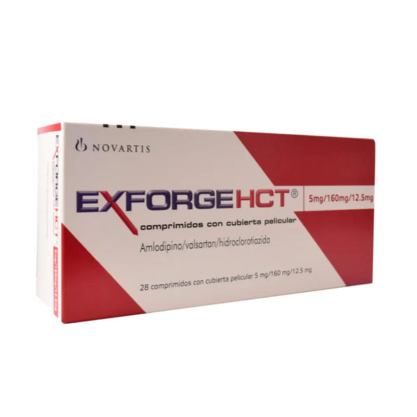 Exforge Hct 160/5/12.5 Caja X 28 Tab (Amlodipino - Valsartan - Hidroclorotiazida)