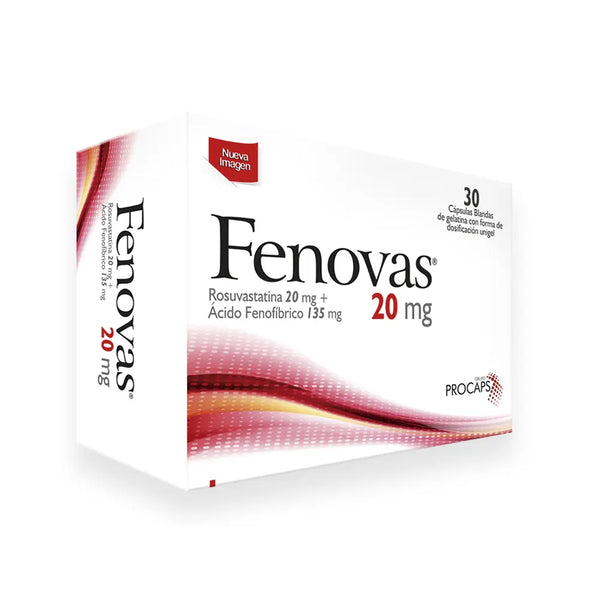 Fenovas 20/135 Mg Caja X 30 Capsula Blanda (Rosuvastatina - Acido Fenofibrico)