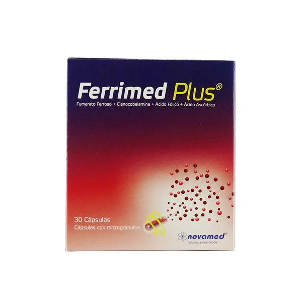 Ferrimed Plus Caja X 30.00 Tab (Acido Ascorbico - Cianocobalamina - Acido Folico - Hierro)