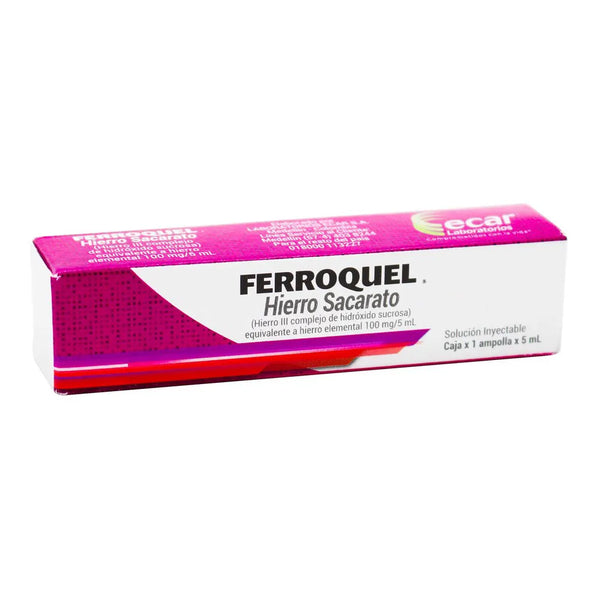 Ferroquel Hierro Sacarosa 1 Ampolla 5 Ml (Hierro)