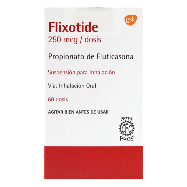 Flixotide 250 Mcg Inhalador Frasco X 60 Dosis (Fluticasona)