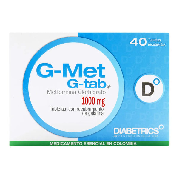 G-Met 1000 Mg Caja X 40 Tab (Metformina)