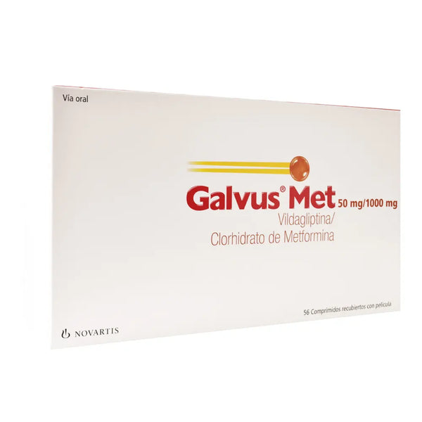 Galvus Met 50/1000 Mg Caja X 56 Tab (Metformina - Vildagliptina)