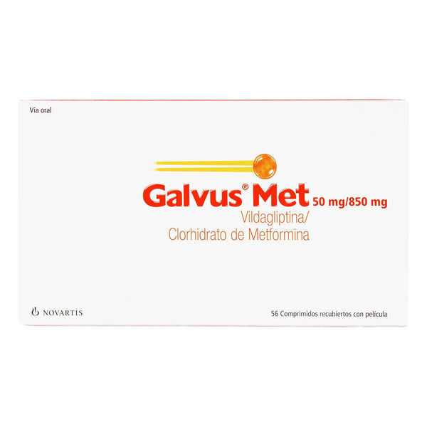 Galvus Met 50/850 Mg Caja X 56 Tab (Metformina - Vildagliptina)