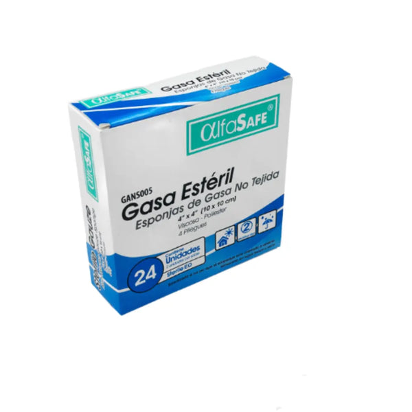 Gasa Alfasafe Esteril No Tejida 4X4 Alfasafe Caja X 12 Sob