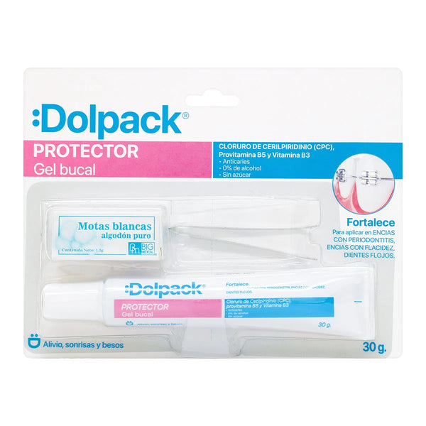 Gel Bucal Dolpack Protector Cloruro de Cerilpiridino CPC x 30 GR