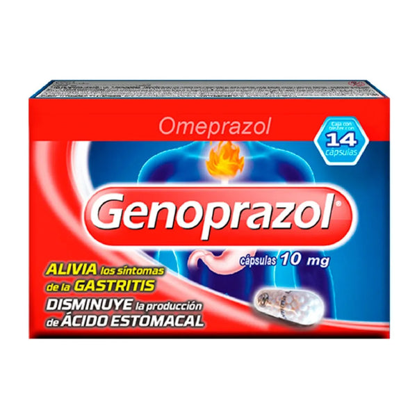 Genoprazol 10 Mg x 14 Capsulas (Omeprazol)