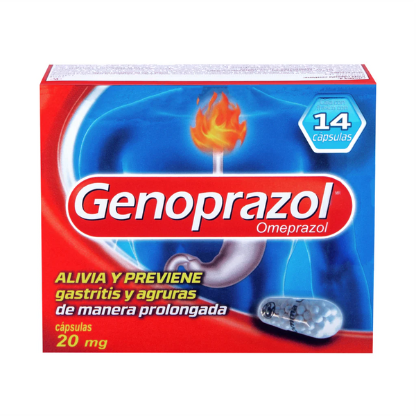 Genoprazol 20 Mg Caja x 14 Capsulas (Omeprazol)