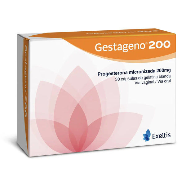 Gestageno 200 Mg Caja X 30 Cap (Progesterona Semisolido)