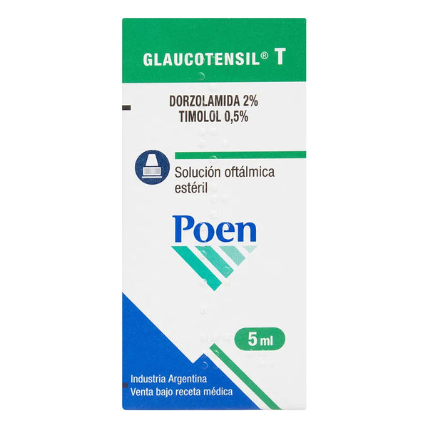 Glaucotensil T Frasco X 5 Ml (Dorzolamida Susp Oftal - Timolol Susp Oftalmica)