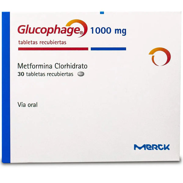 Glucophage 1000 Mg Caja X 30.00 Tab (Metformina)