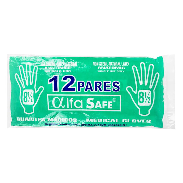 Guante Cirugia Alfa 8 1/2 12 Unds