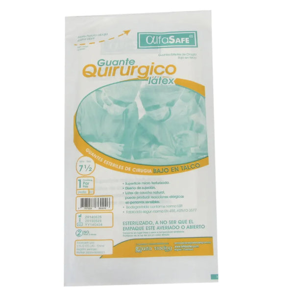 Guante Latex Est N-7 1/2 Alfasafe
