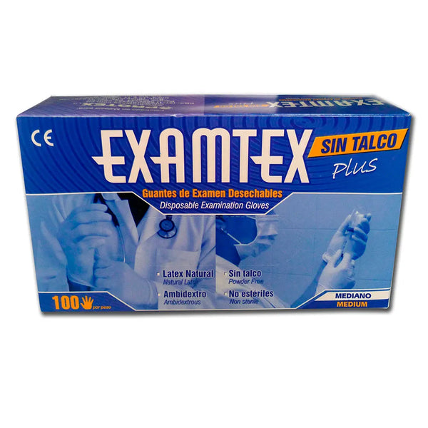 Guante Latex Examtex Talla M Caja X 100 Und