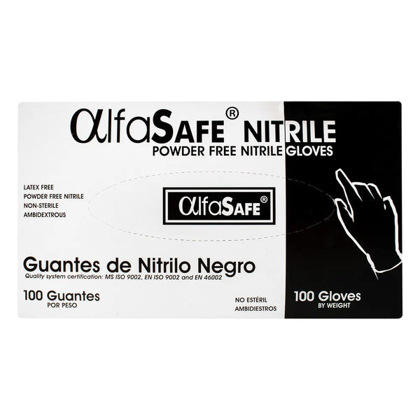 Guante Nitrilo Alfa Negro T L 100 Und