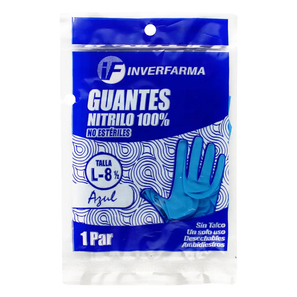 Guante Nitrilo No Esteril Talla L Bolsa Xun Par