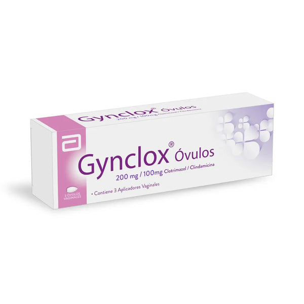 Gynclox 200/100Mg Vaginal Caja X 3 Ovulos (Clindamicina - Clotrimazol)