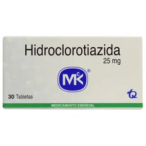Hidroclorotiazida 25 Mg (Mk) Caja X 30 Tab (Hidroclorotiazida)